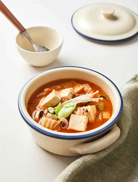 해물김치찌개 완성 사진