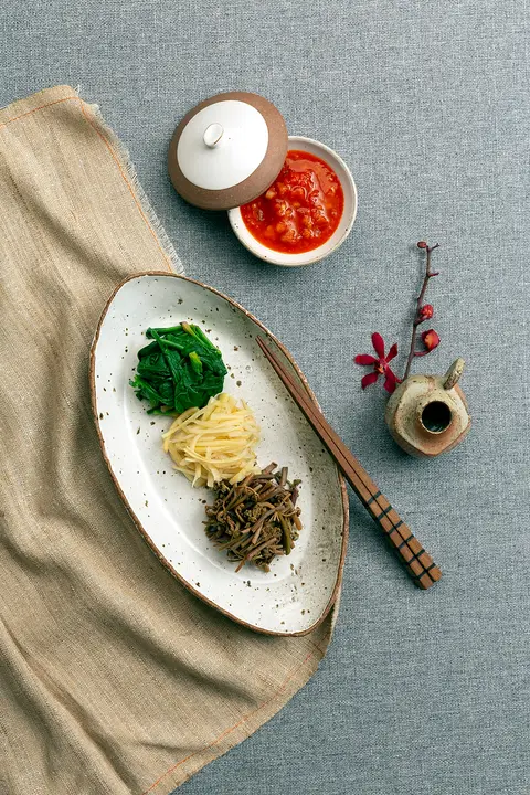 삼색나물, 토마토양념장 완성 사진