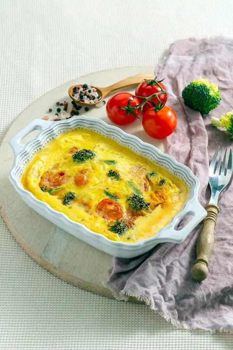 토마토 채소 계란찜 완성 사진