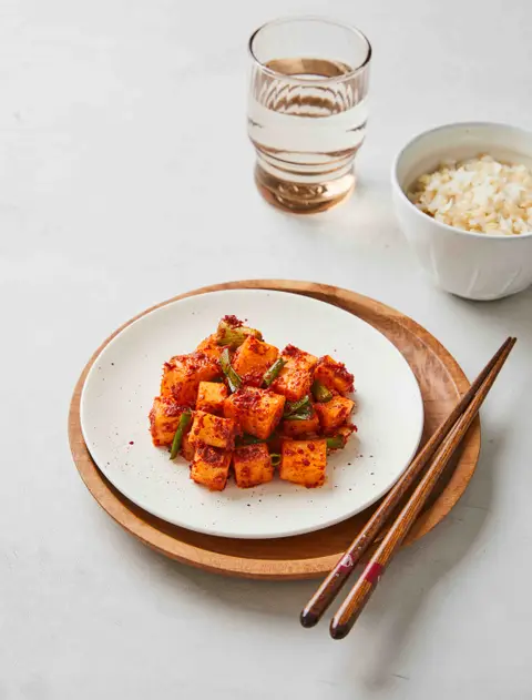 콜라비 깍두기 완성 사진