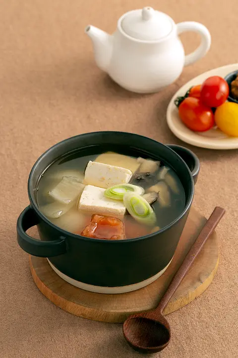 토마토 미소 된장국 완성 사진