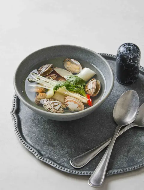 바지락맑은국 완성 사진