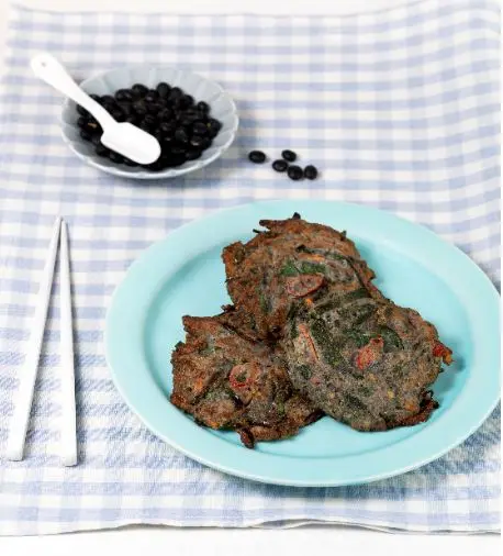 검은콩부추전 완성 사진
