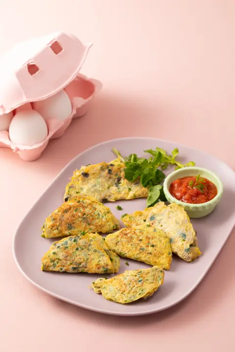 계란만두&토마토소스 완성 사진