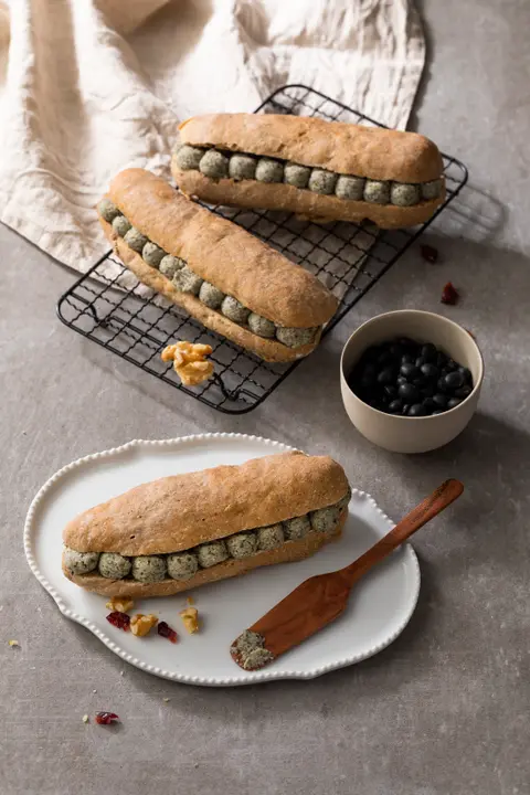 검은콩 크림빵 완성 사진