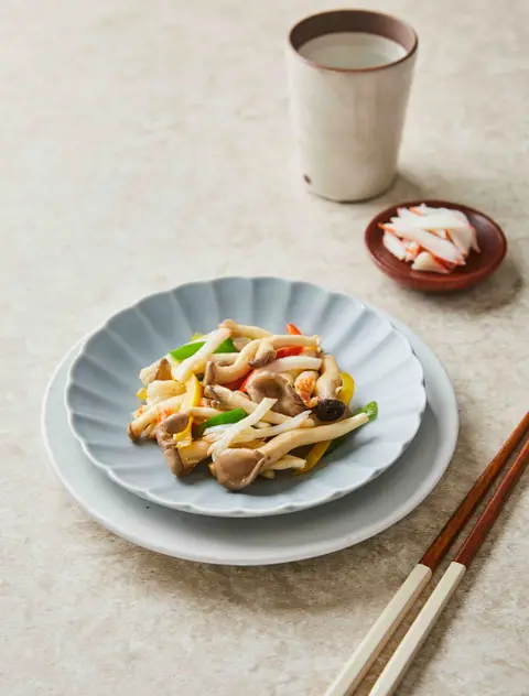 느타리버섯볶음 완성 사진