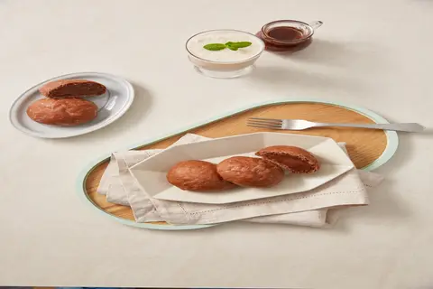 초코바나나 두부크림빵 완성 사진