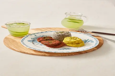 세 가지 맛 공기과자 완성 사진