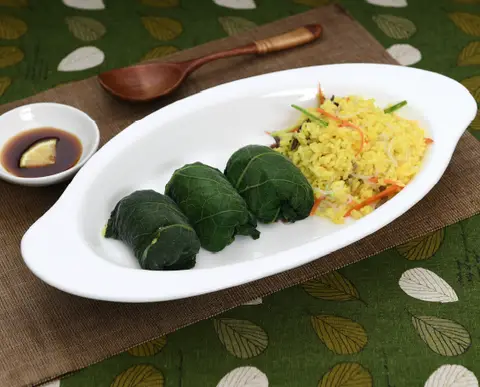 두부 비빔호박쌈 완성 사진