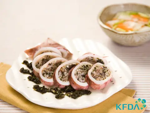 오징어오곡밥순대 완성 사진