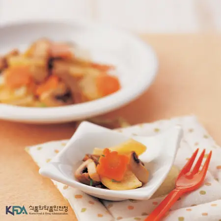 야채볶음 완성 사진